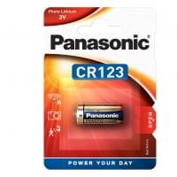 Батарейка CR123A Panasonic Lithium Power, литиевая, 3В, 1550 мАч 