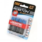 Ni-Mh аккумуляторы ROBITON 2850MHAA-4/box BL-4 9788, 1.2В, 2850мАч, размер АА (HR6), металлогидридные, 4шт в пластиковом кейсе 