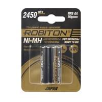 Аккумуляторы Ni-MH металлогидридные Robiton HR-3UTGX  Japan HR6 AA 2450 мАч 1,2 В 2шт