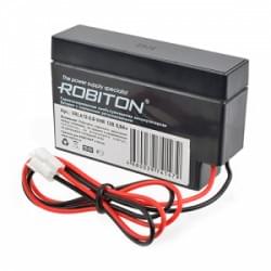 Свинцово-кислотный герметичный необслуживаемый аккумулятор 12В 0.8А Robiton VRLA12-0.8-VHR
