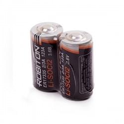 Специальные литиевые батарейки Li-SOCl2 Robiton ER17335-SR2 2/3A 1900 мАч 3.6 В 2шт