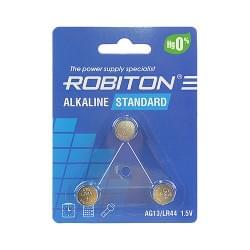 Батарейки алкалиновые Robiton AG13 LR44 357 A76 1.5В дисковые 11.6х5.35мм 3шт