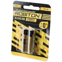 Батарейки алкалиновые (щелочные) ROBITON FORCE ALKALINE 18009, LR6, АА, 1.5В, 2300 мАч, упаковка 2шт 
