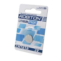 Батарейка плоская литиевая 3V CR1616 Robiton R-CR1616-BL1 13057 упаковка 1шт 