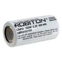 Аккумулятор LiFePO4 литий железофосфатный Li-Ion Robiton 16340 450мАч 3,2мАч