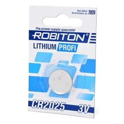 Батарейка плоская литиевая 3V CR2025 Robiton R-CR2025-BL1 12446 упаковка 1шт 