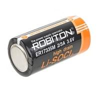 Специальная литиевая высокотоковая батарейка Li-SOCl2 Robiton ER17335M 2/3А 1900 мАч 3.6 В