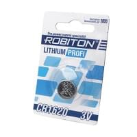 Дисковая литиевая батарейка Robiton CR1620, Li-MnO2, 1шт