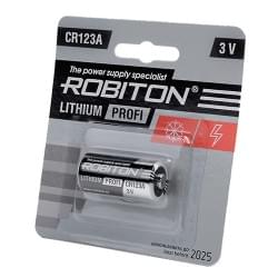 Батарейка литиевая Li-MNO2 Robiton CR123A 3В 1500 мАч