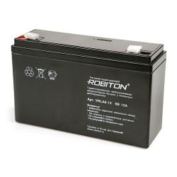 Аккумулятор AGM ROBITON VRLA6-12 7628, 6В, 12Ач, свинцовый, кислотный, герметичный, необслуживаемый 