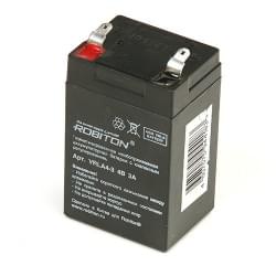 Аккумулятор AGM ROBITON VRLA4-3 12410, 4В, 3Ач, свинцовый, кислотный, герметичный, необслуживаемый 