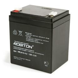 Аккумулятор AGM ROBITON VRLA12-4.5 7633, 12В, 4.5Ач, свинцовый, кислотный, герметичный, необслуживаемый 