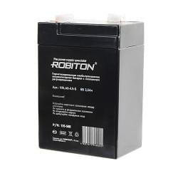 Аккумулятор AGM ROBITON VRLA6-4.5-S 14150, 6В, 3.5Ач, свинцовый, кислотный, герметичный, необслуживаемый 