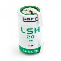 Специальная литиевая батарейка Saft LSH 20 13000 мАч 3.6 В D CNR 33600 с лепестковыми выводами