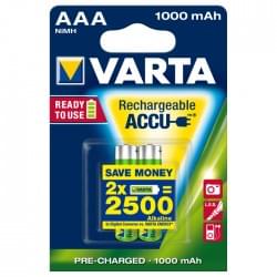 Аккумуляторы Ni-Mh Varta 5703 Recharge Accu Power AAA 1000мАч 1,2В 2шт