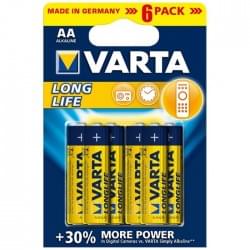 Батарейки Varta 4106 Longlife AA 1,5В щелочные 6шт