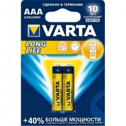 Батарейки Varta 4103 Longlife AAA 1,5В щелочные 2шт
