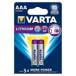 Батарейки Varta 6103 Ultra Lithium AAA 1,5В литиевые 2шт