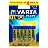 Батарейки Varta 4103 Longlife AAA 1,5В щелочные 6шт