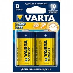 Батарейки Varta 4120 Longlife D 1,5В щелочные 2шт
