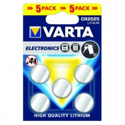 Батарейки Varta 6032 CR2032 3В дисковые литиевые 5шт