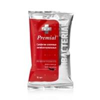 Влажные антибактериальные салфетки Premial в упаковке 15 шт