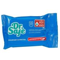 Влажные антисептические салфетки Dr.Safe в упаковке 15 шт