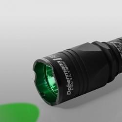 Тактический фонарь для охоты Armytek F02002BG Dobermann XP-E2 Green зеленый свет