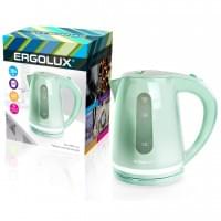 Чайник электрический 1.8л пластиковый 1500-2300Вт 14497 ERGOLUX ELX-KP05-C16 мятно-зеленый