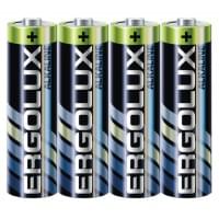 Батарейки алкалиновые (щелочные) ERGOLUX ALKALINE SR4 14282, LR6, АА, 1.5В, 2700 мАч, упаковка 4шт 
