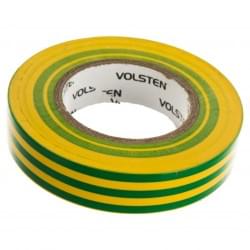 Изолента желто-зеленая 0,13х15 мм Volsten 9792 длина 20 м