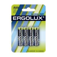 Батарейки алкалиновые (щелочные) ERGOLUX ALKALINE BL-4 11744, LR03, ААА, 1.5В, 1150 мАч, упаковка 4шт 