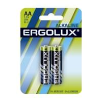 Батарейки алкалиновые (щелочные) ERGOLUX ALKALINE BL-2 11747, LR6, АА, 1.5В, 2700 мАч, упаковка 2шт 