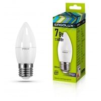 Лампа светодиодная 13299 ERGOLUX LED-C35-7W-E27-6K 220В 7Вт E27 6500K холодный белый