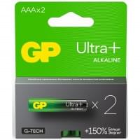 Батарейки щелочные, GP Ultra Plus, GP24AUPA21-2CRSB2 G-TECH, AAA, LR03, 1.5 v, 2 штуки