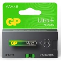 Батарейки GP G-TECH Ultra Plus GP24AUPA21-2CRB8 алкалиновые ААА LR03, 8 штук в упаковке