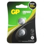 Литиевые батарейки таблетки, GP Lithium GPCR2032-2CRU2, круглые, CR2032, 3V, 2 штуки