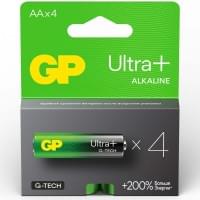 Батарейки щелочные, GP Ultra Plus, GP15AUPA21-2CRSB4 G-TECH, AA, FR6, 1.5 v, 4 штуки