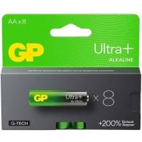 Батарейки щелочные, GP Ultra Plus, GP15AUPA21-2CRB8 G-TECH, AA, FR6, 1.5 v, 8 штук