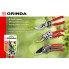 Садовый секатор GRINDA G-33 40211 длина 200 мм рез 15 мм тефлон комбинированная форма лезвия пластиковые рукоятки 