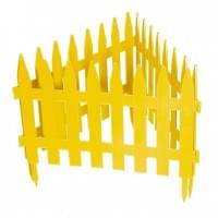 Забор декоративный "Рейка", 28х300 см, желтый, Россия Palisad 65000