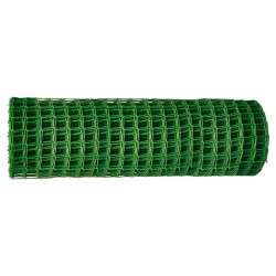 Решетка заборная в рулоне, 1,6х25 м, ячейка 22х22 мм, пластиковая, зеленая Россия 64525