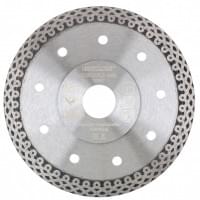 Сплошной алмазный тонкий диск для болгарки GROSS Jaguar Diamant-Trennscheibe 73053 125х1.2х22.2 мокрый рез по плитке керамограниту мрамору камню 
