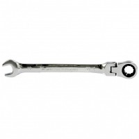 Ключ комбинированный трещоточный, 10 мм, CrV, шарнирный, зеркальный хром Matrix Professional 14262
