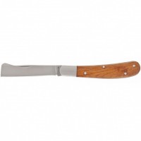 Нож садовый складной, копулировочный, 173 мм, деревянная рукоятка Palisad