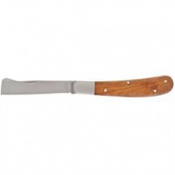 Нож садовый прививочный складной PALISAD 79002 клинок 88мм деревянная рукоятка 