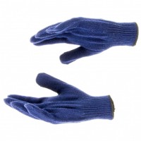 Перчатки трикотажные, акрил, синий, оверлок Россия Сибртех 68655