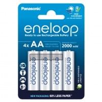 Аккумуляторы Panasonic Eneloop, AA, 2000 мАч, BK-3MCDE/4CP, 4 шт
