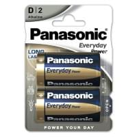Щелоные батарейки Panasonic Everyday Power D, LR20 LR20EPS/2BP 2шт