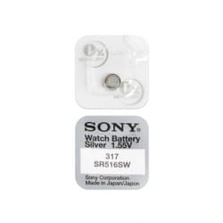 Батарейка Sony SR516SW (317) 1,55В дисковая 1шт